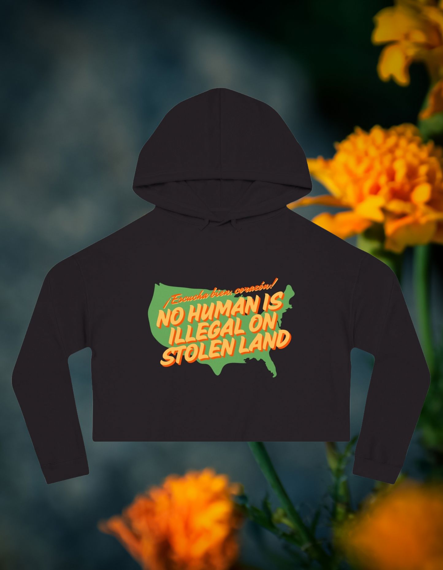 "Corazón" Women’s Cropped Hooded Sweatshirt