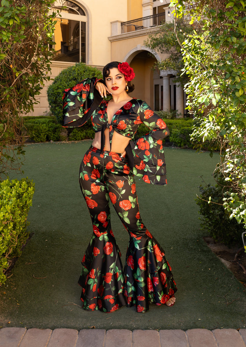 Jezebel Set (Rose Print) – Vintage Vandalizm