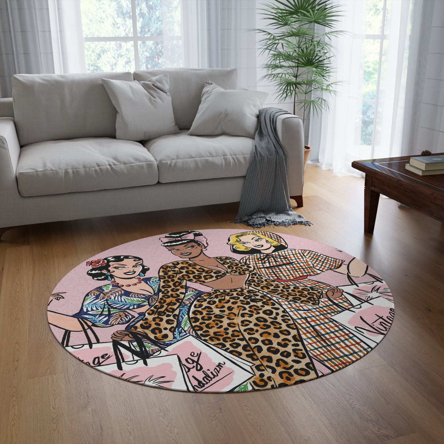 "Shopaholic" Round Rug