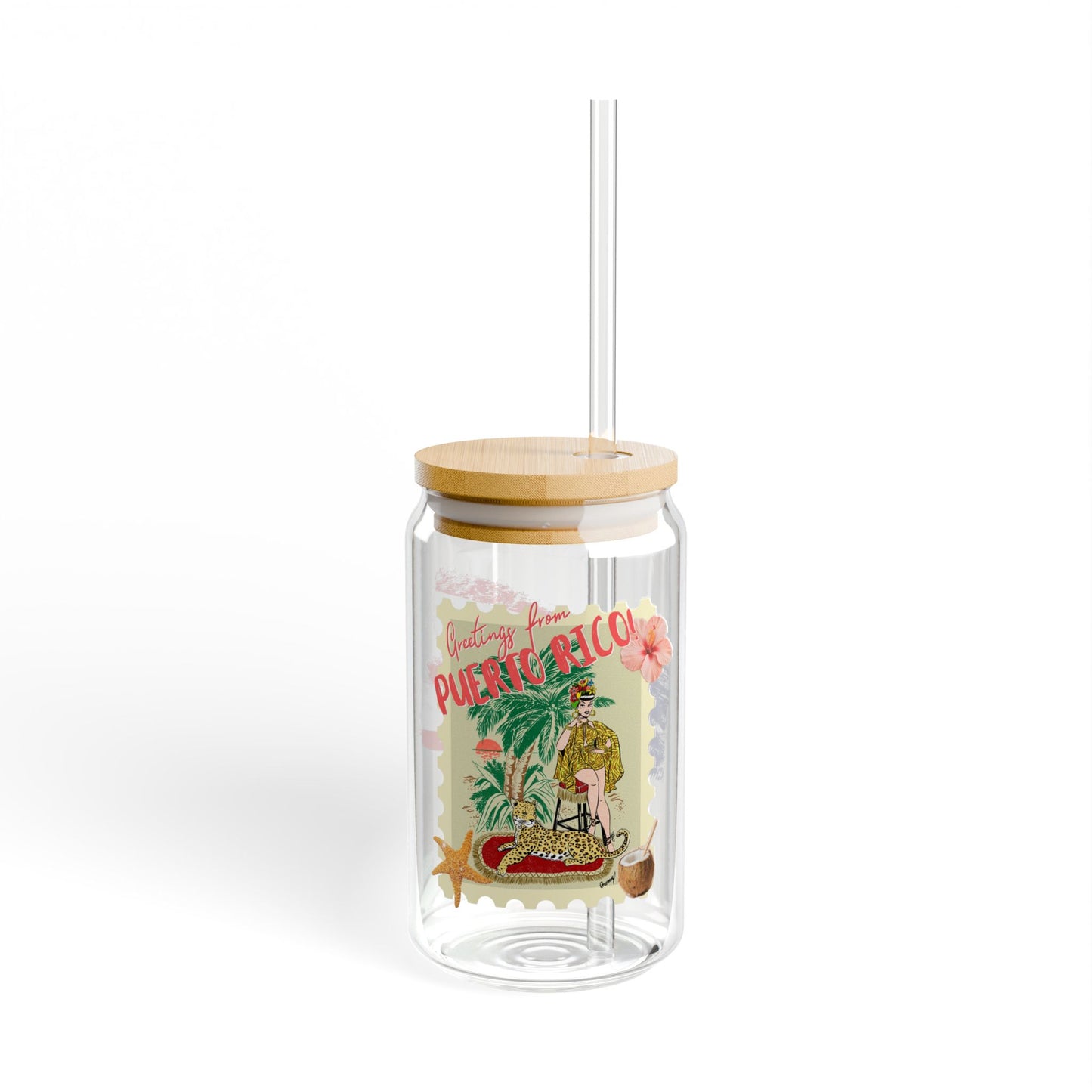 "Tropicalia" Puerto Rico Sipper Glass