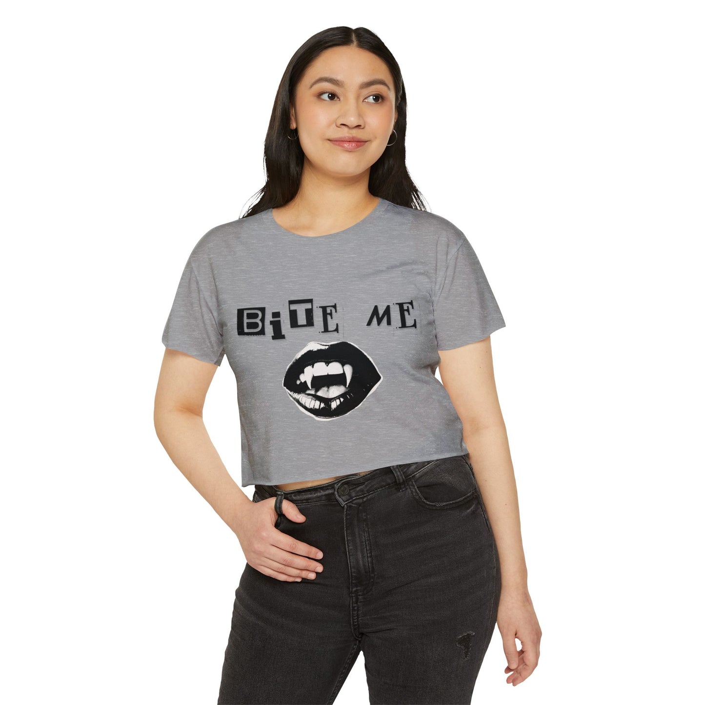 "Bite Me" Cropped Tee