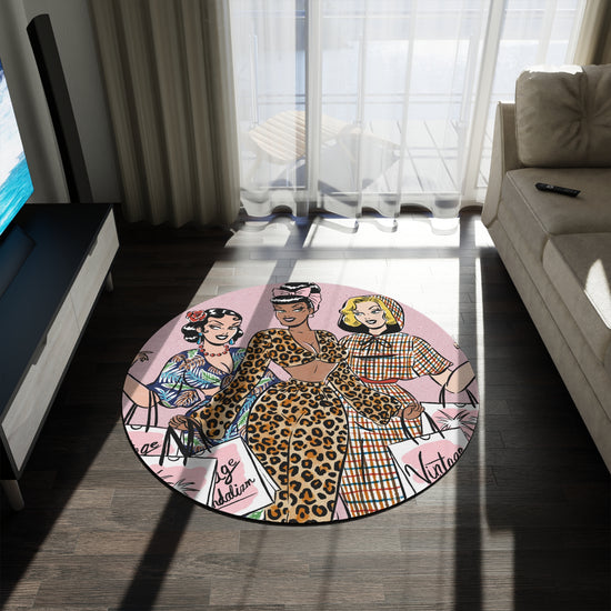 "Shopaholic" Round Rug