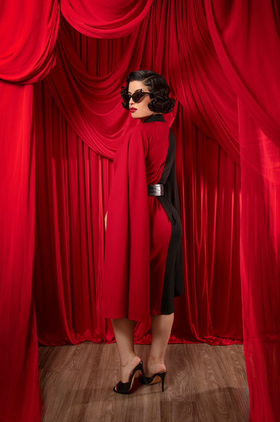 Athena Dress (Black/Cherry) PRE-ORDER