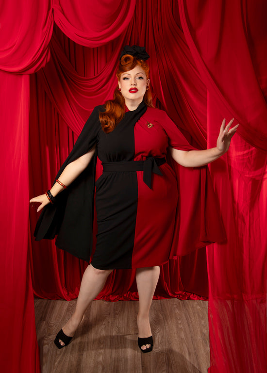 Athena Dress (Black/Cherry) PRE-ORDER