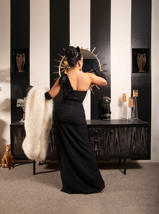 Load image into Gallery viewer, One Shoulder Audrey Hepburn Dress
