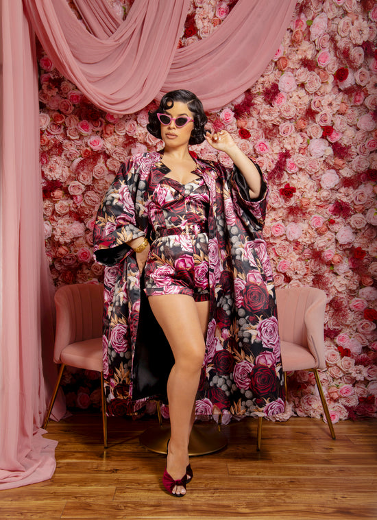 Rosalia Romper + Swing Jacket (Rose Print) PRE-ORDER
