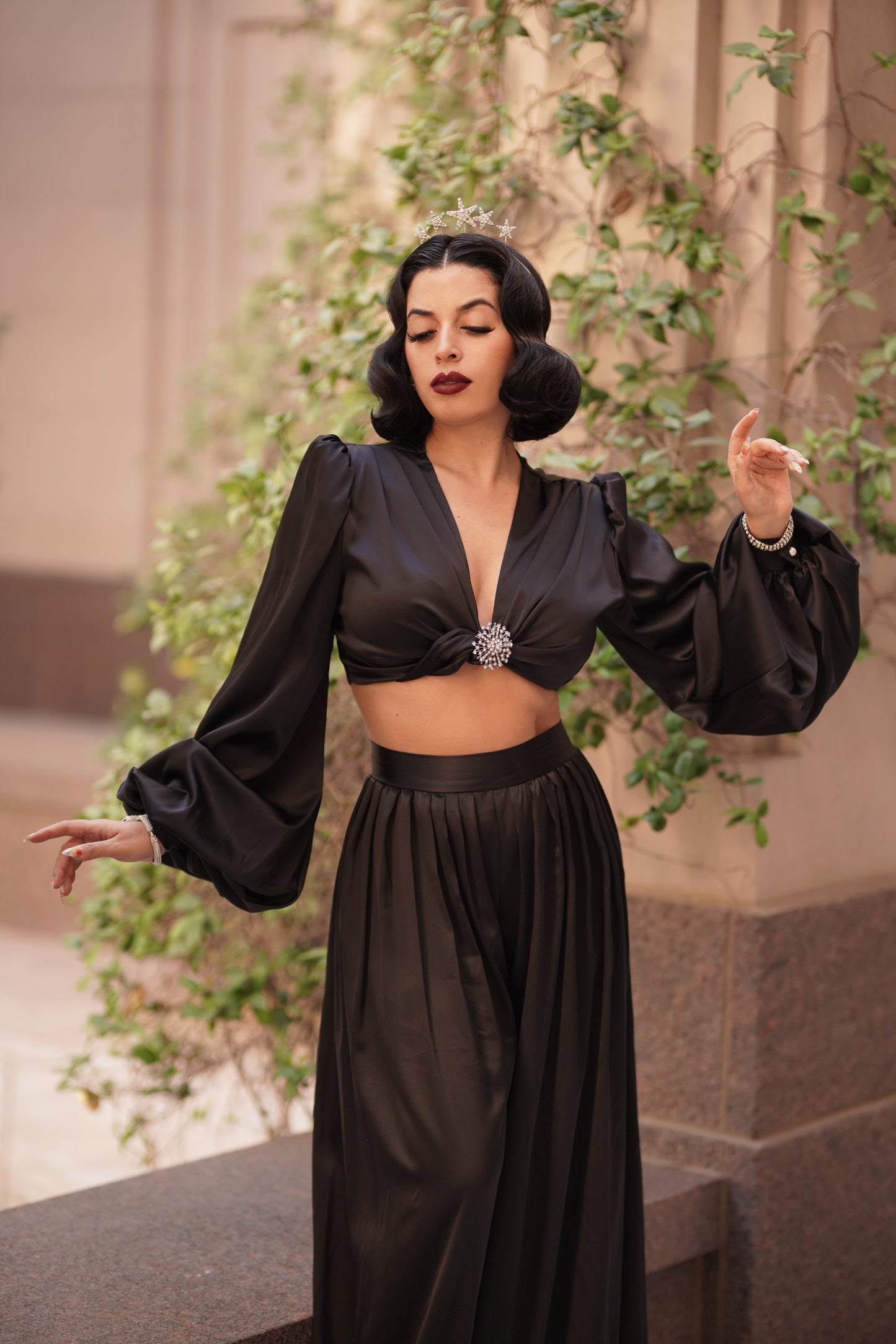 Harlow Set (Black Satin) PRE-ORDER