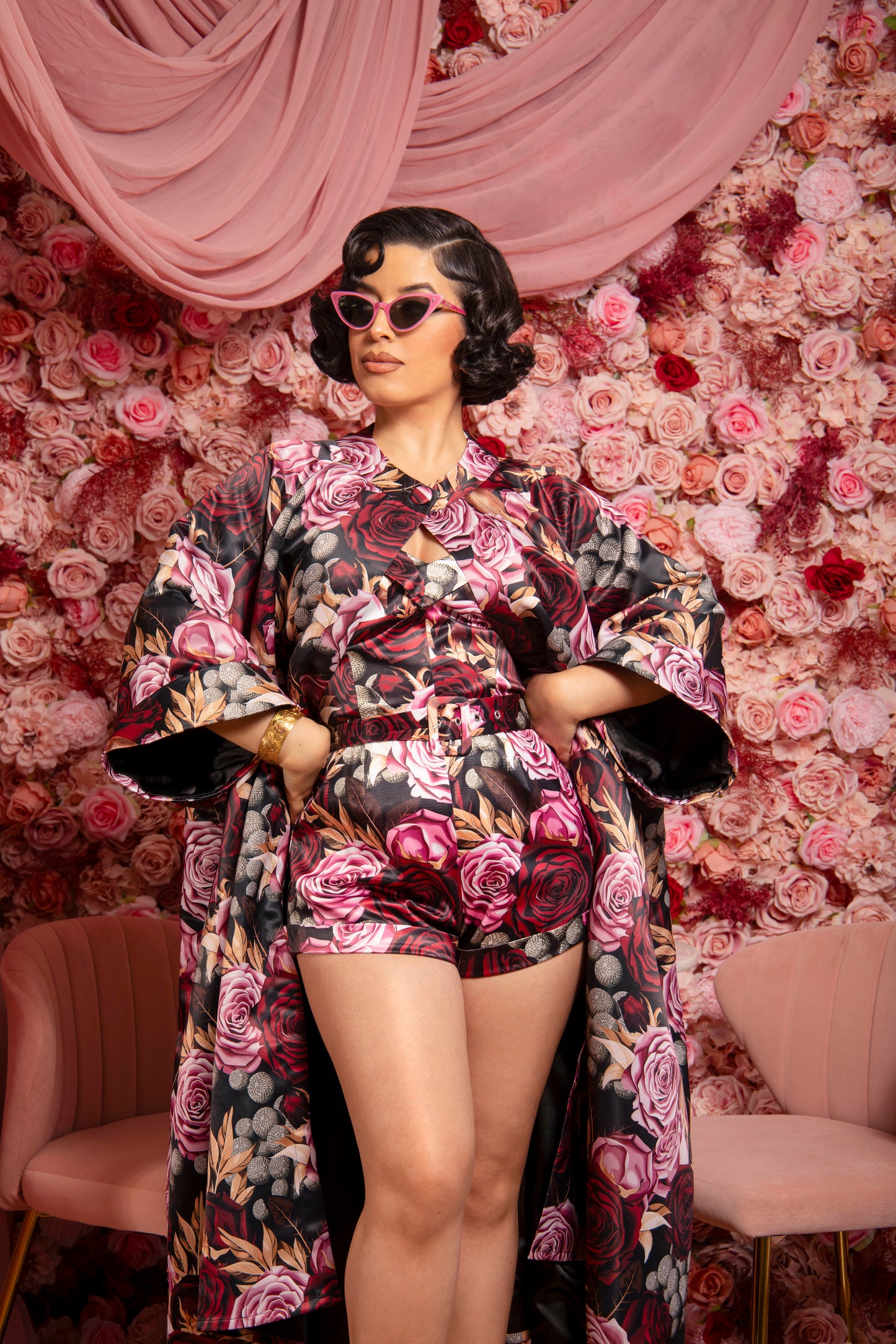 Rosalia Romper + Swing Jacket (Rose Print) PRE-ORDER