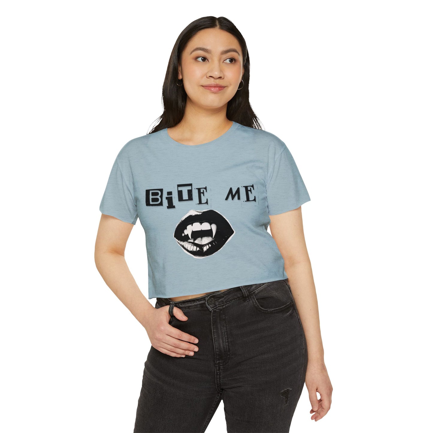 "Bite Me" Cropped Tee