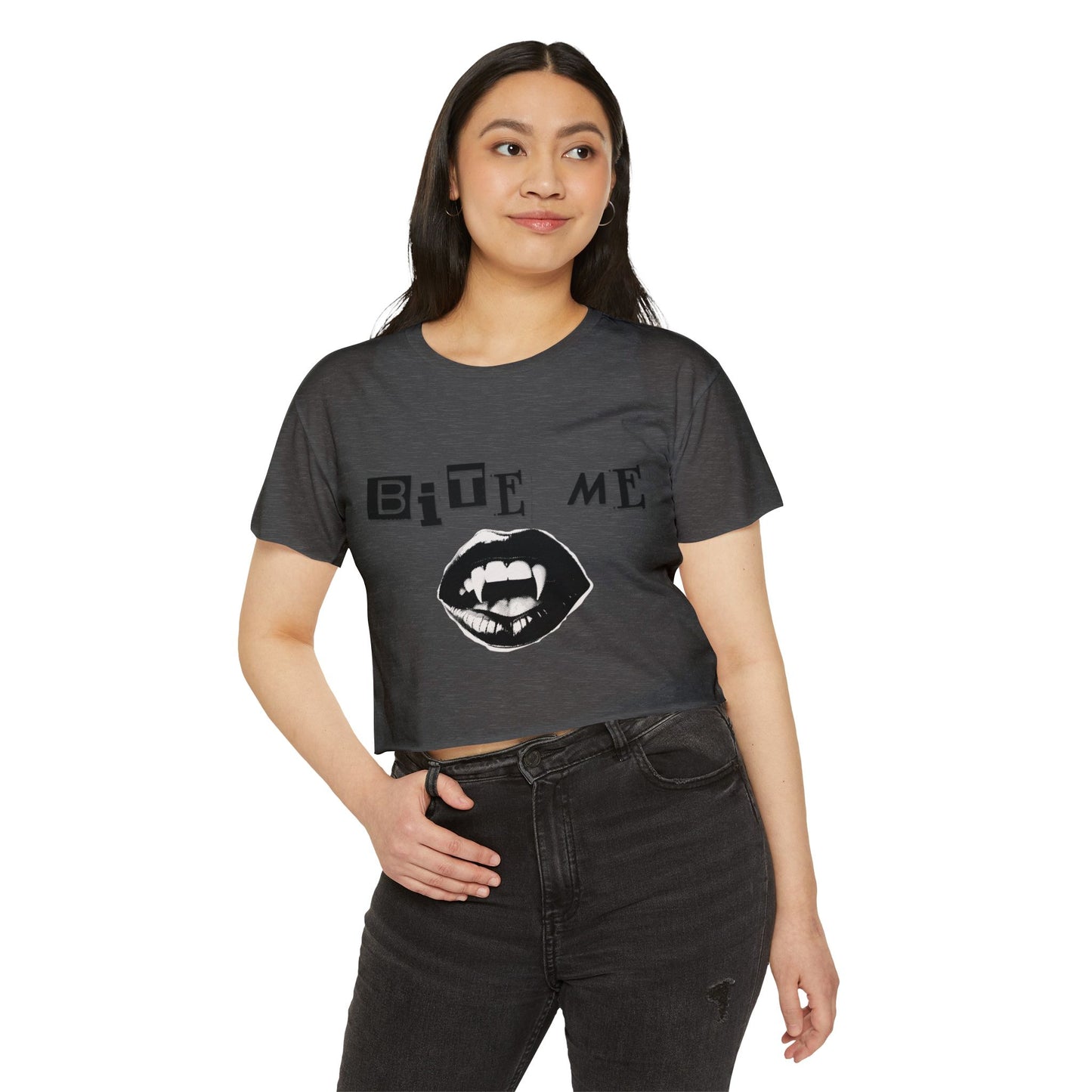 "Bite Me" Cropped Tee