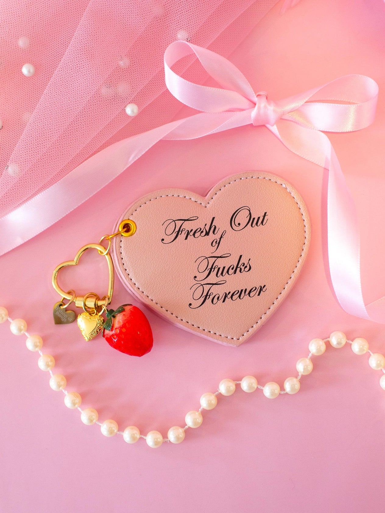 Fresh Out of Fucks Mirror Keychain