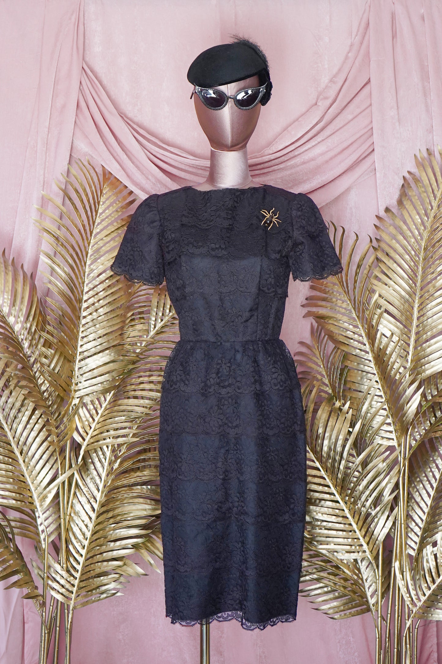 1950s Vintage Black Lace Dress Vintage Vandalizm 1950s Vintage Black Lace Dress Vintage Vandalizm