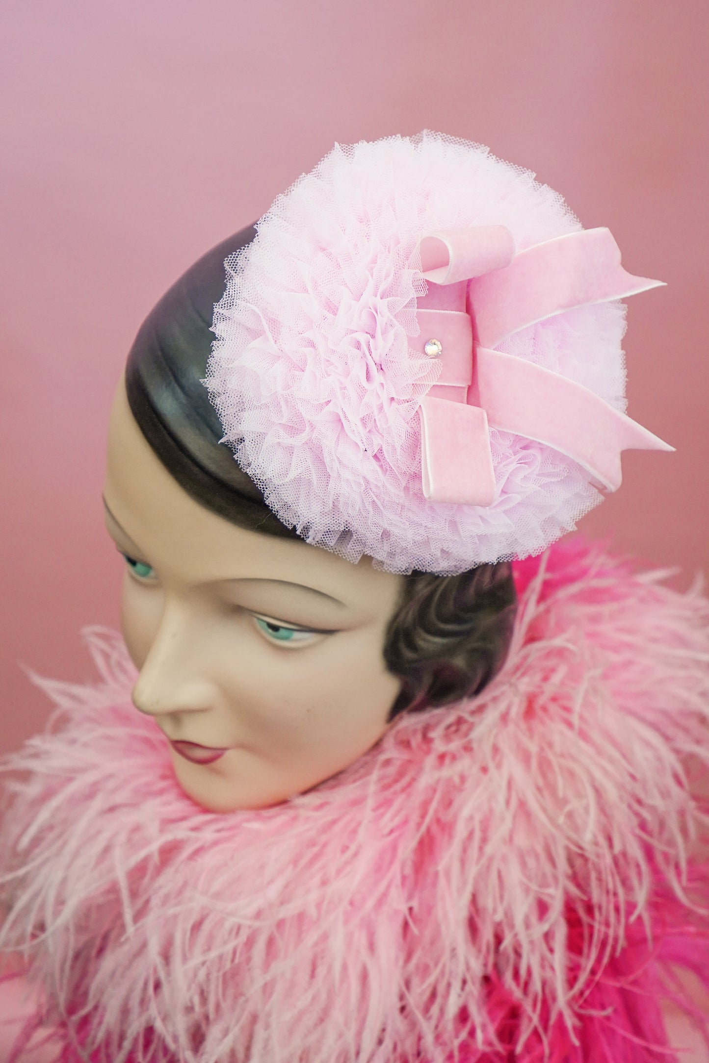 Viva La Bombshell Kimmi Fascinator (Pink)