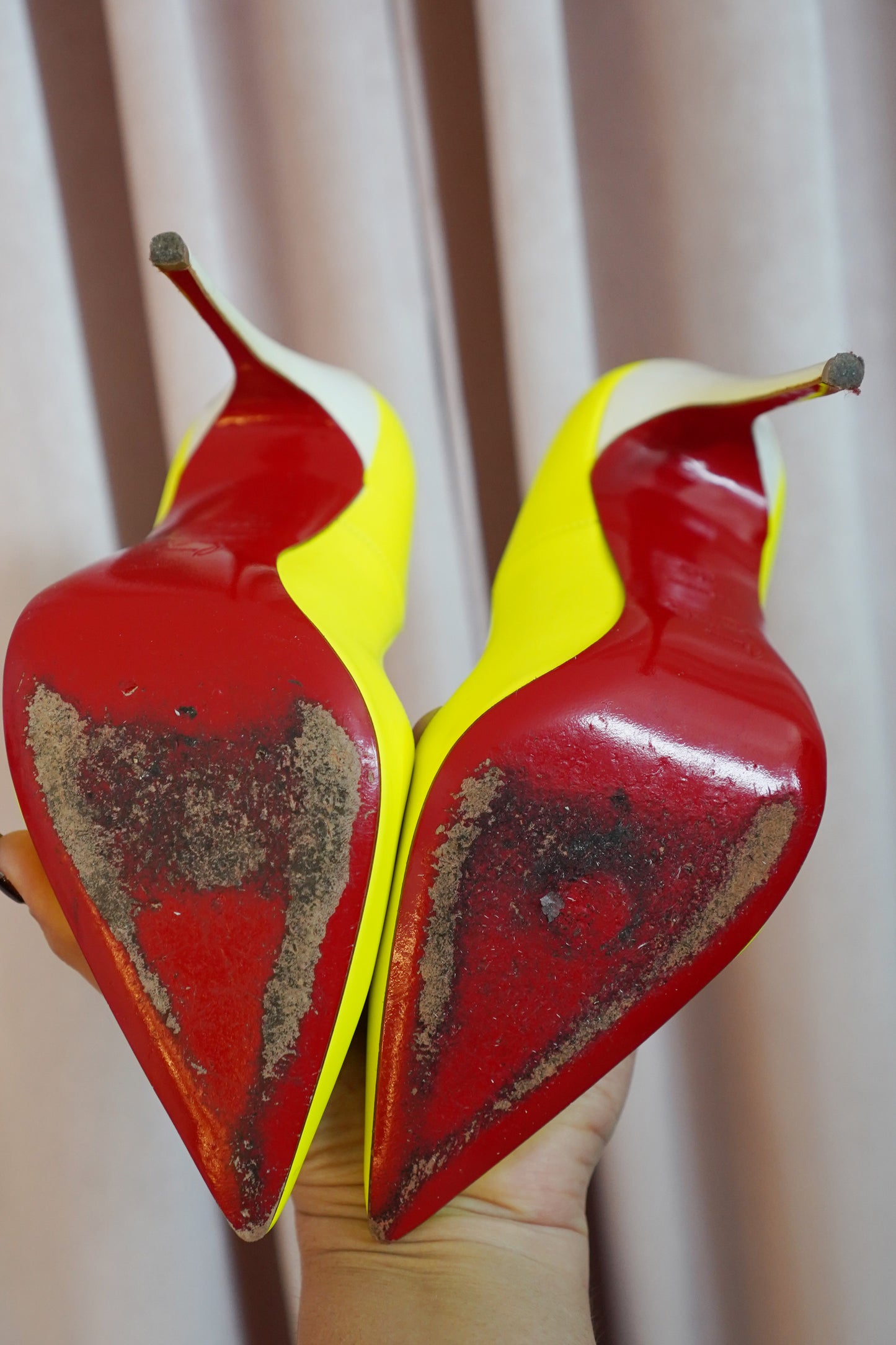 Christian Louboutin Pumps So Kate 120 Neon Yellow SZ 35 1/2
