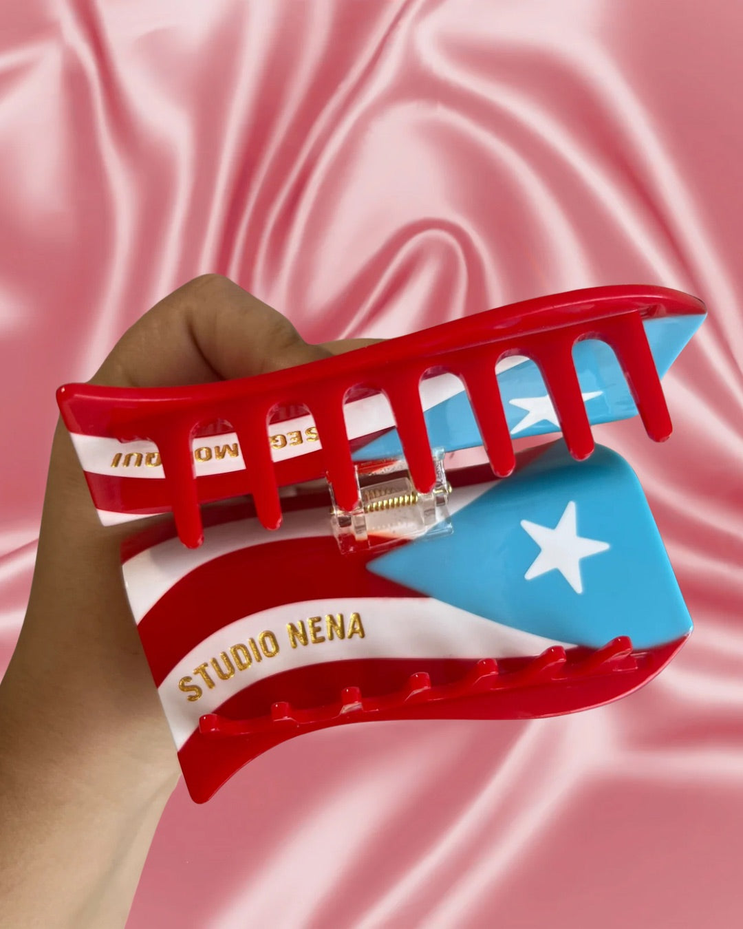 Puerto Rican Flag Hair Claw