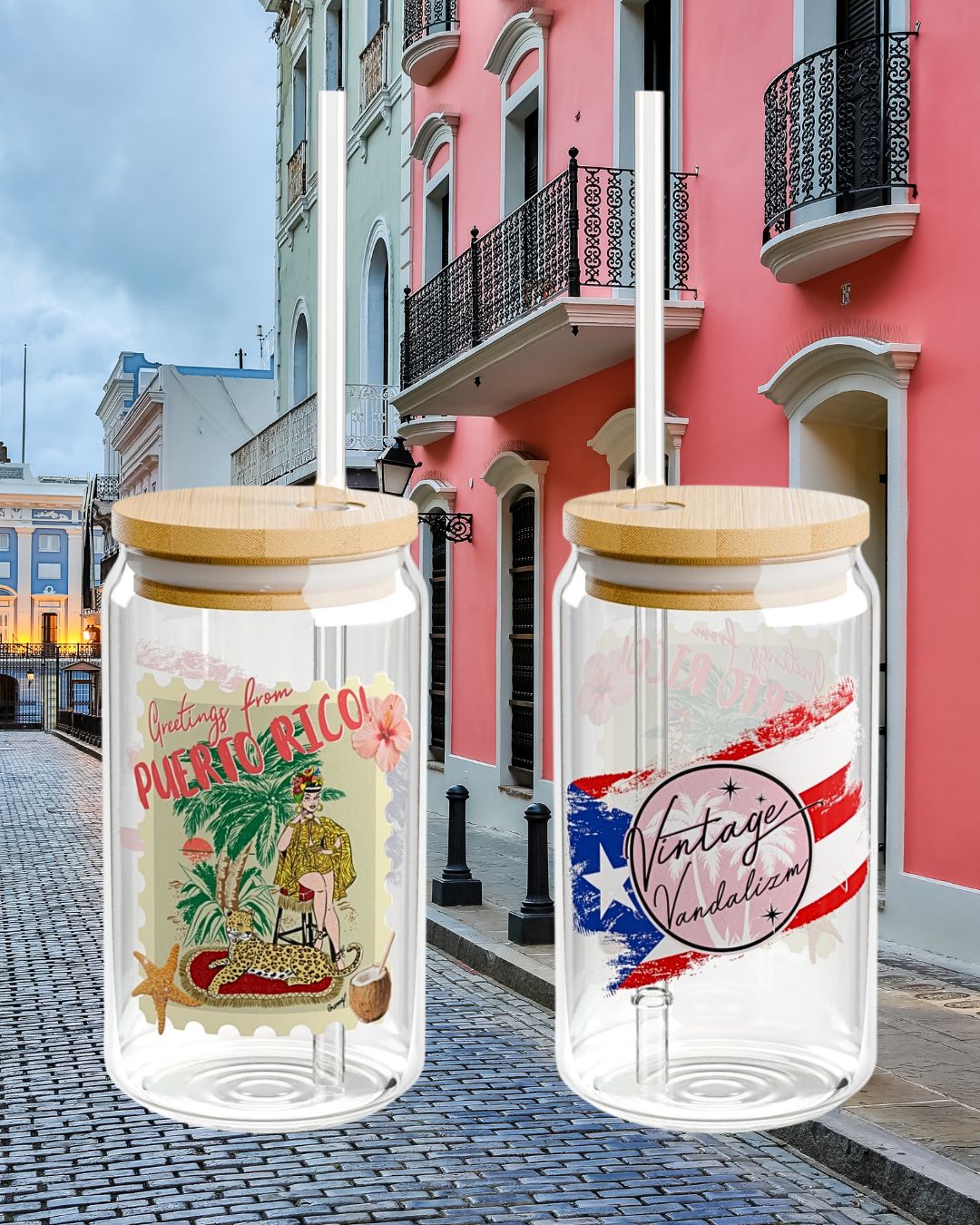 "Tropicalia" Puerto Rico Sipper Glass