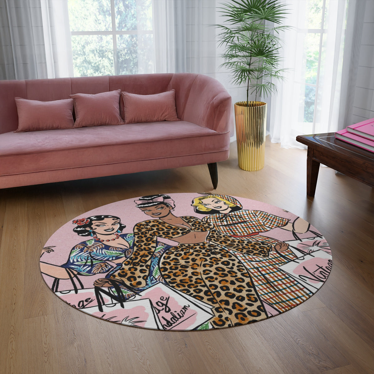 "Shopaholic" Round Rug