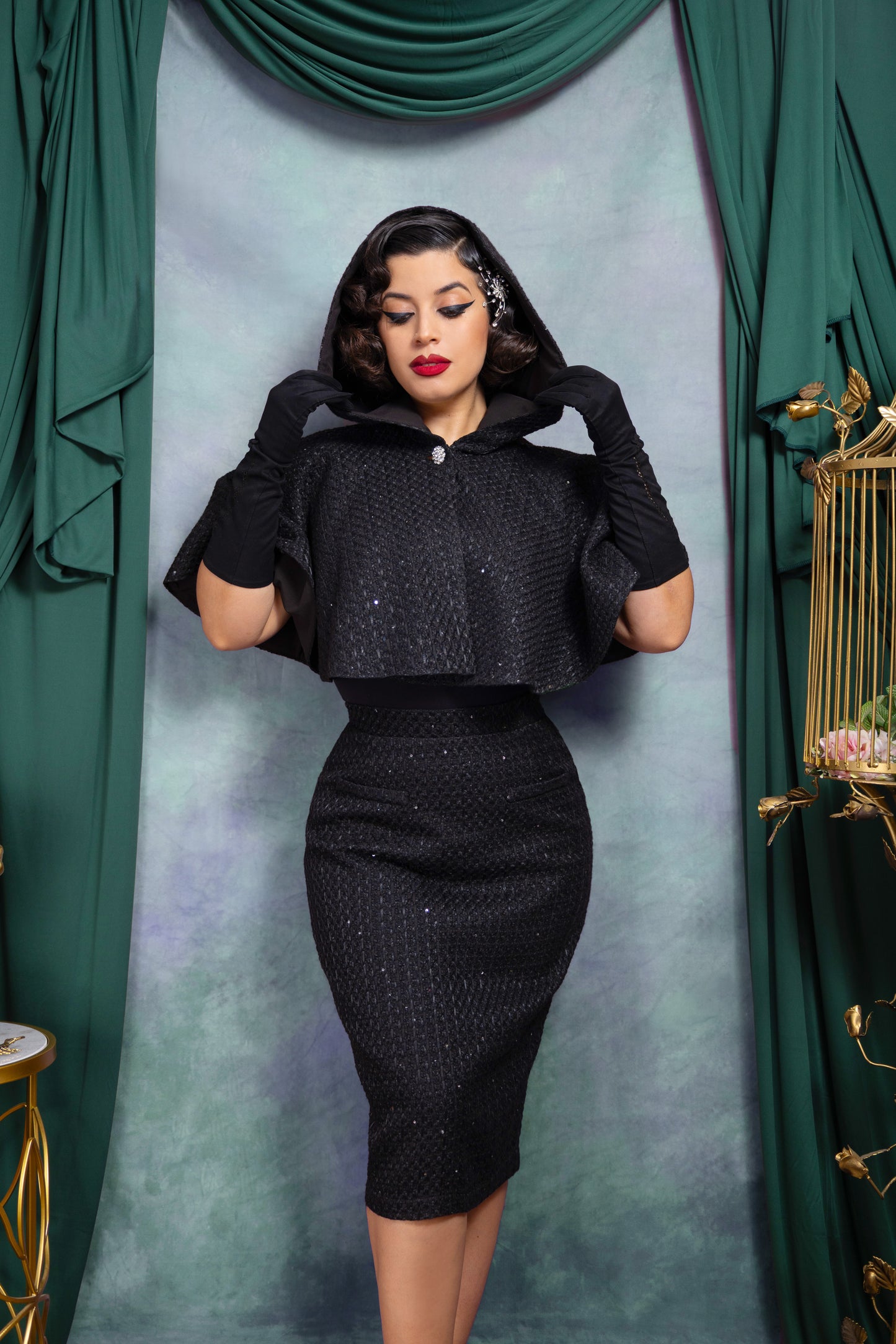 Helena Capelet Set (Black Sequin Tweed) PRE-ORDER