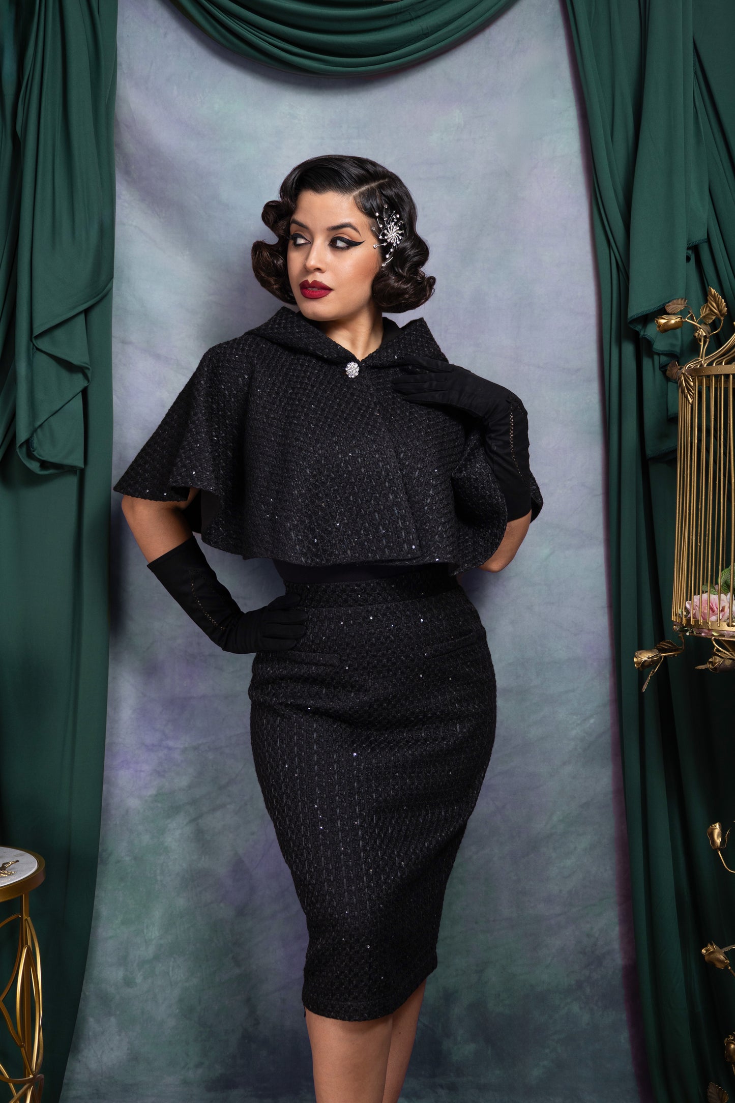 Helena Capelet Set (Black Sequin Tweed) PRE-ORDER
