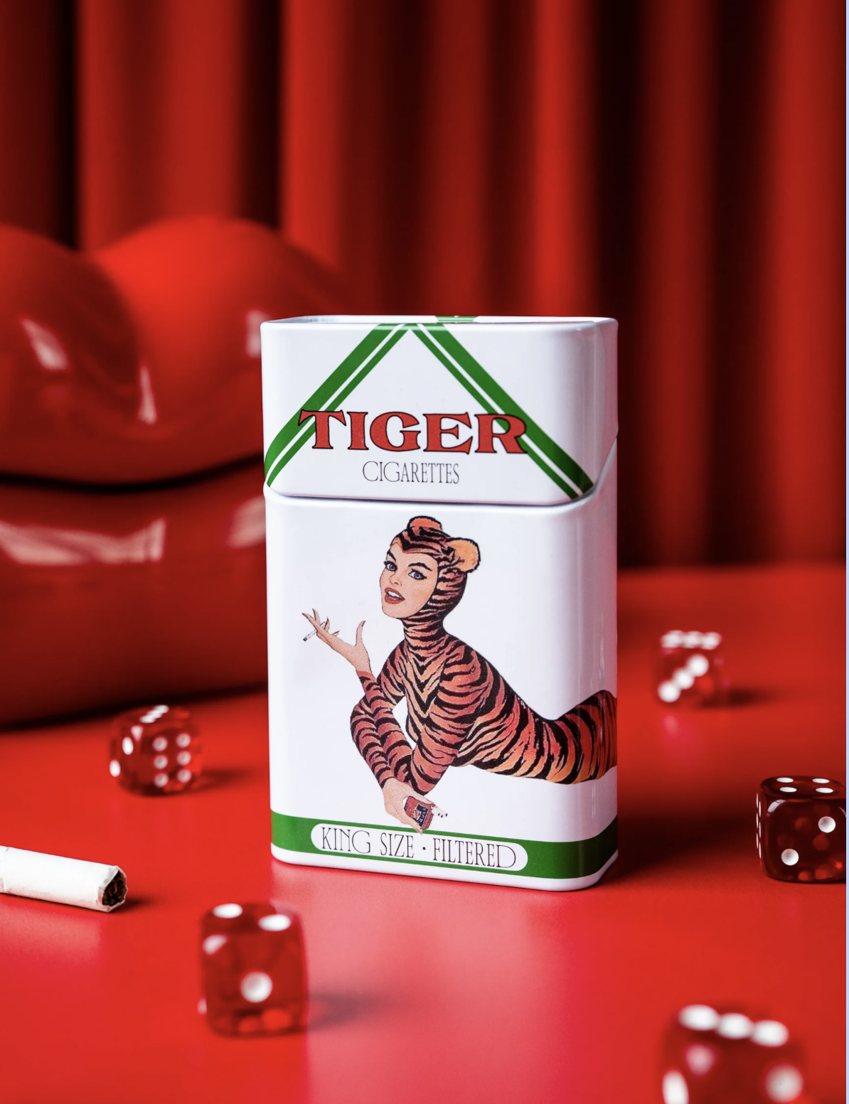 Tiger Tin Cigarette Case