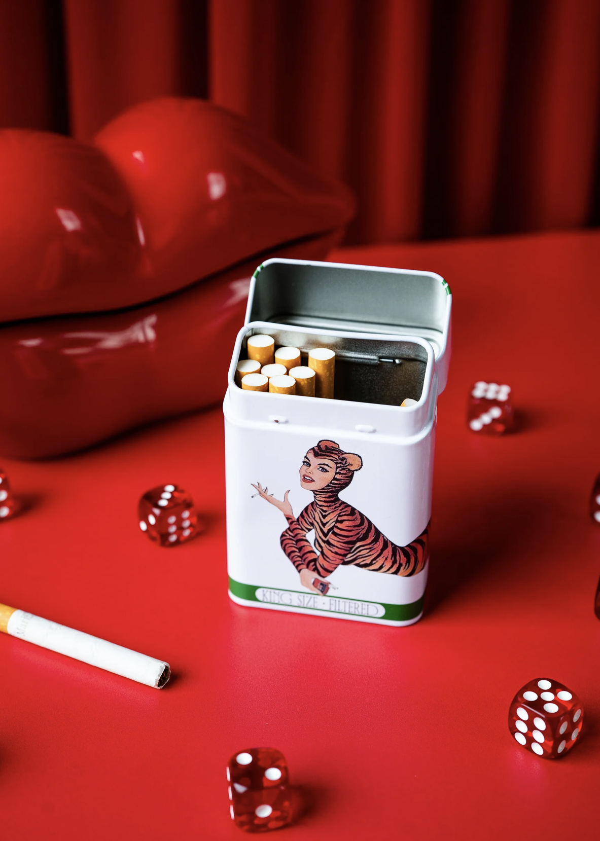 Tiger Tin Cigarette Case