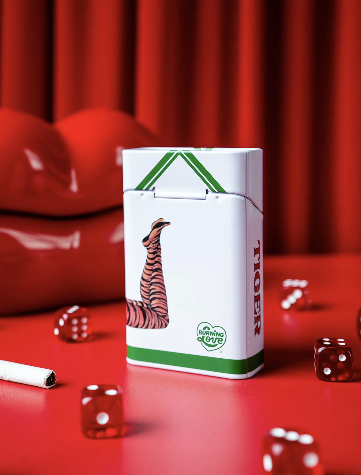 Tiger Tin Cigarette Case
