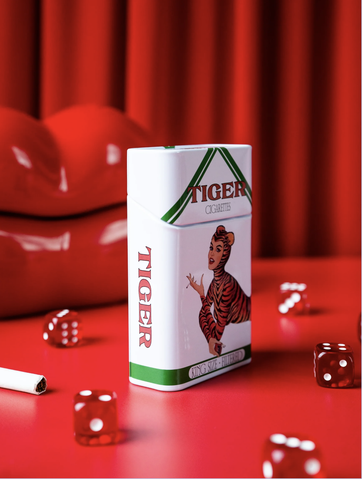 Tiger Tin Cigarette Case