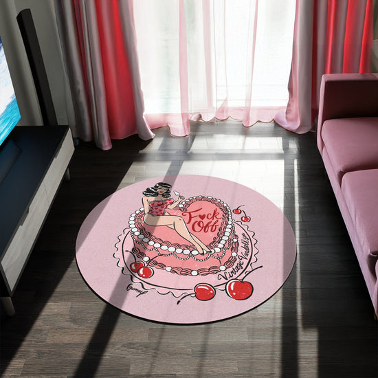 "Heartbreaker" Round Rug