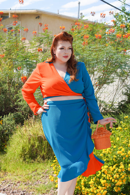 Lolita Set (Orange/Teal 4XL) YARD SALE