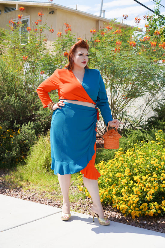 Lolita Set (Orange/Teal 4XL) YARD SALE