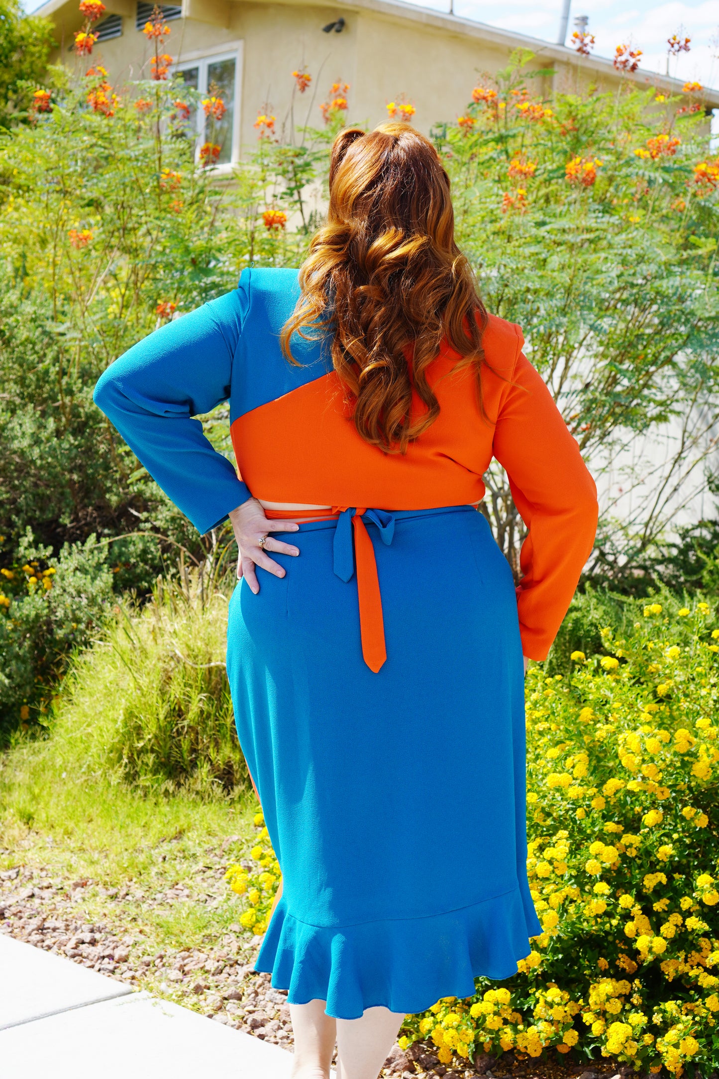 Lolita Set (Orange/Teal 4XL) YARD SALE