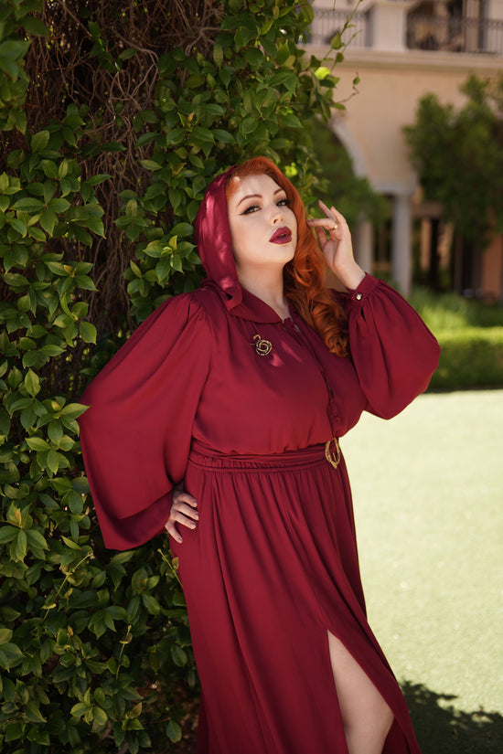 Phedra Dress (Oxblood 4XL) YARD SALE