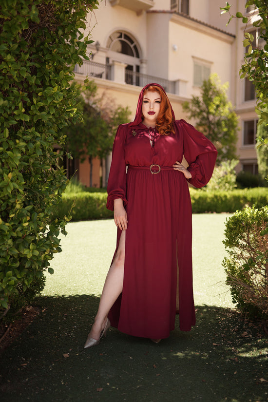 Phedra Dress (Oxblood 4XL) YARD SALE